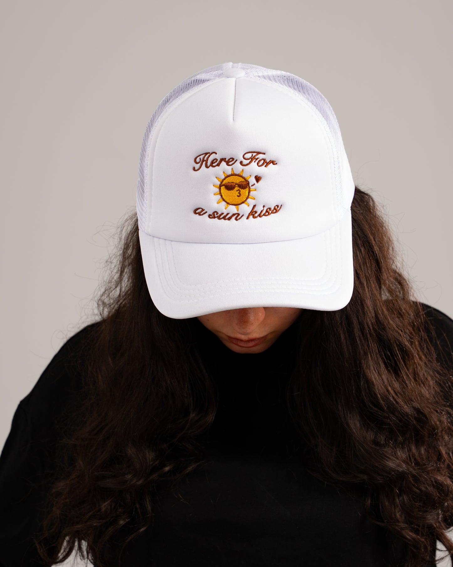 Here For A Sun Kiss Trucker Cap