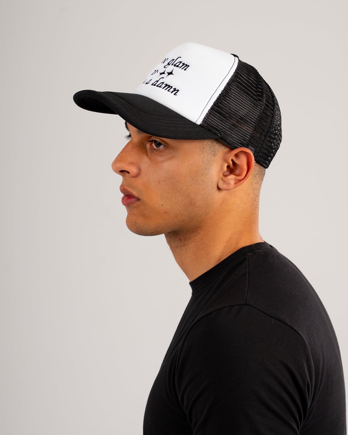 Too Glam To Give A Damn Trucker Cap ( Black )