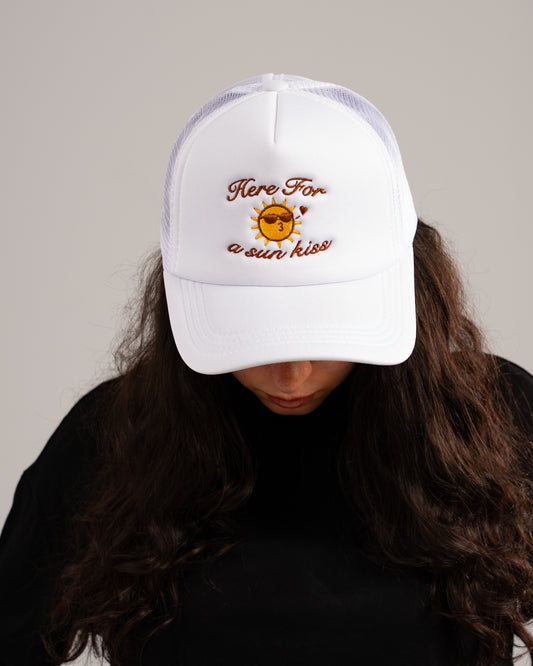 Here For A Sun Kiss Trucker Cap